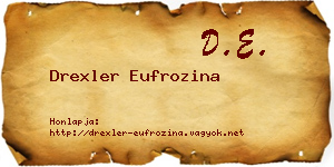Drexler Eufrozina névjegykártya